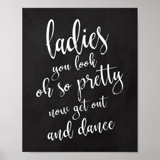Dames in het Bathroom-bord 8x10 bruiloft Poster (Voorkant)