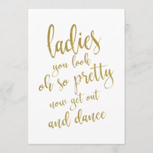 Dames in het Bathroom Gold-betaalbaar huwelijksbor Kaart