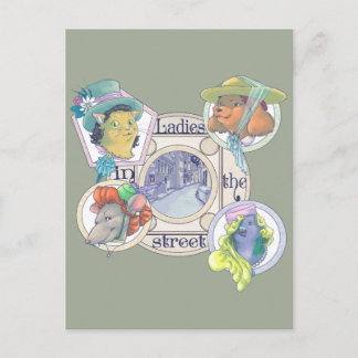 Dames in het Briefkaart op straat