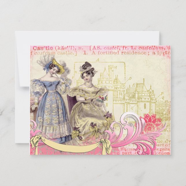 Dames in het Castle Collage Art (Voorkant)