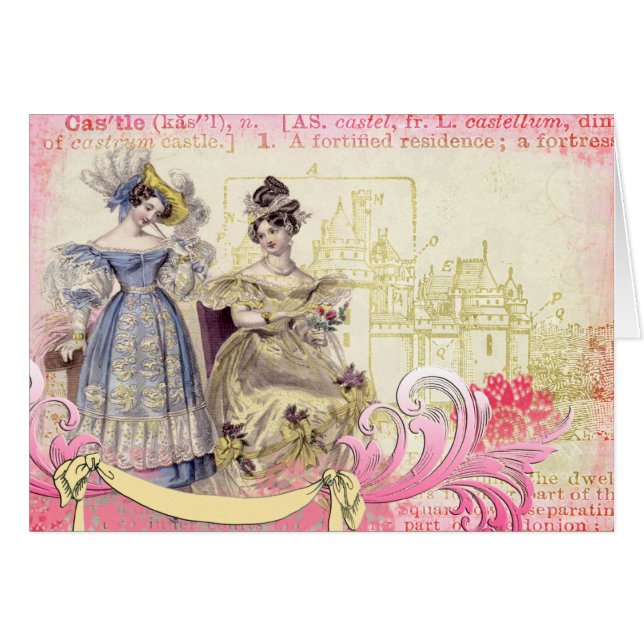 Dames in het Castle Collage Art (Voorkant Horizontaal)
