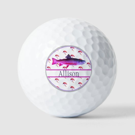 Dames in het Monogrammed Visserij Golfballen (Voorkant)