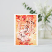 Dames in het park briefkaart (Staand voorkant)