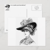 Dames in het Pet Briefkaart (Voorkant / Achterkant)