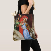  dames in het rood blauw groen bij Masquerade Tote Bag (Dichtbij)