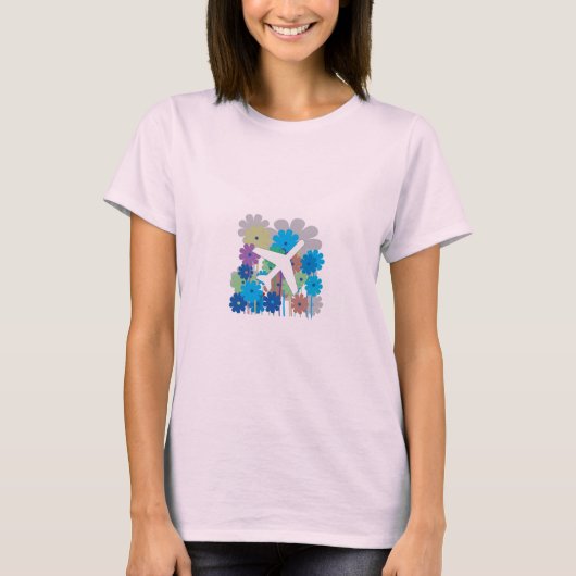 Dames in het Shirt van het vliegtuig (Voorkant)