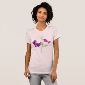 Dames in het Spaghetti bovenaan 'Sweet Peas' T-shirt (Voorkant volledig)