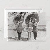 Dames in het strand, 1920 briefkaart (Voorkant / Achterkant)