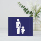Dames in het toiletbord, India Briefkaart (Staand voorkant)