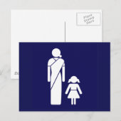 Dames in het toiletbord, India Briefkaart (Voorkant / Achterkant)