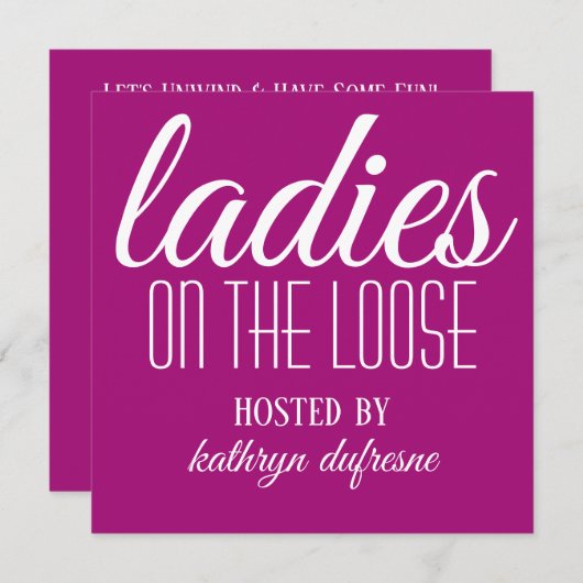 Dames in het wild gepersonaliseerd kaart (Voorkant / Achterkant)