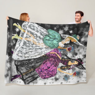 Dames in het zwart en wit, moderne jurken fleece deken