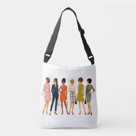 Dames in Modieuze Mode uit de Jaren 60 Crossbody Tas