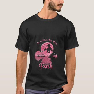 Dames in oktober dragen roze heks borstkanker t-shirt