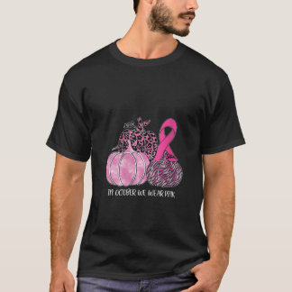 Dames in oktober dragen roze lint pompoen Brea T-shirt