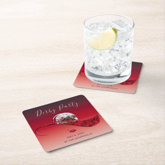 Dames in Pet Derby Party Kartonnen Onderzetters (Insitu)