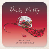 Dames in Pet Derby Party Kartonnen Onderzetters (Voorkant)