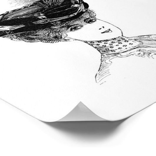 Dames in Pet Poster (Hoek)