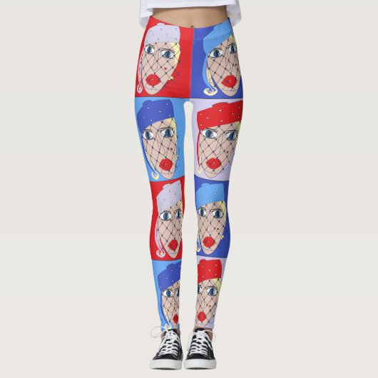 Dames ın Pilbox Pet Design Leggings (Voorkant)