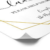 Dames in poederkamer trouwreceptie groen bord poster (Hoek)