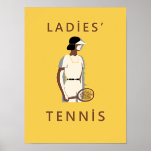 Dames in Tennis retro-stijl Poster