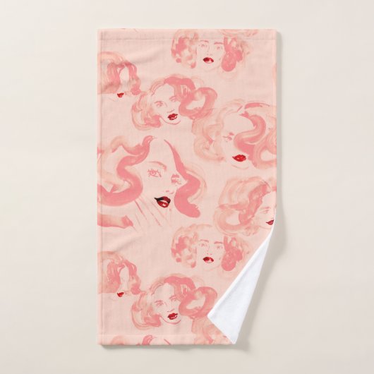 Dames in thee, kleur roos handdoek (Handdoek)