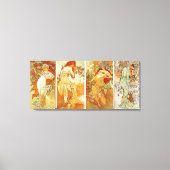 Dames in Vier Seizoen  Schilderen Canvas Afdruk (Voorkant)