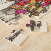 Dames in vintage mode met lentekleding legpuzzel (Zijkant)