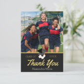 Dames in Voetbalspeler Dank je afstuderen Foto (Staand voorkant)