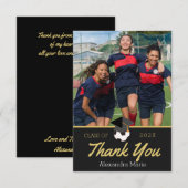 Dames in Voetbalspeler Dank je afstuderen Foto (Voorkant / Achterkant)