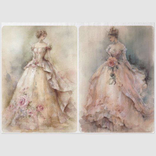 Dames in Waiting Tissuepapier (Voorkant)