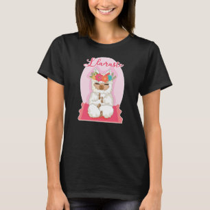 Dames in Yoga Loesse Kawaii Llama Namaste T-shirt
