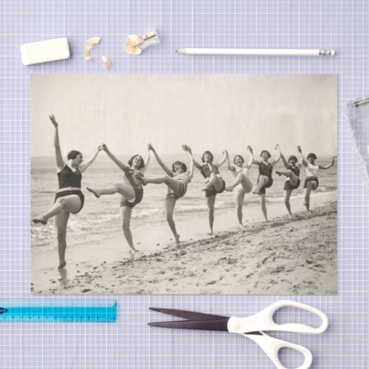 dames in zwemkostuum tissuepapier (Craft)