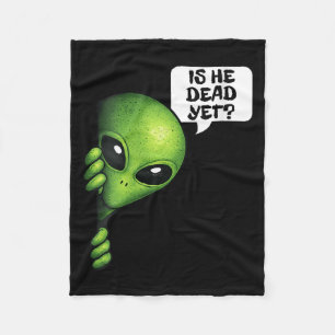 Dames Is Hij Vintage Overheidsbureau Donkere Alien Fleece Deken