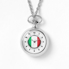 Dames Italië Vlag Wraparound Zilver Horloge