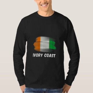 Dames Ivoorkust Vlag Trots Retro Ivoriaanse Vlag F T-shirt