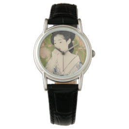 Dames Japans Geisha Kimono Houtsnijhorloge Horloge