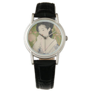 Dames Japans Geisha Kimono Houtsnijhorloge Horloge