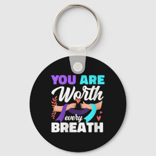 Dames Je Bent Elke Adem Waard Depressie Bewust Sleutelhanger