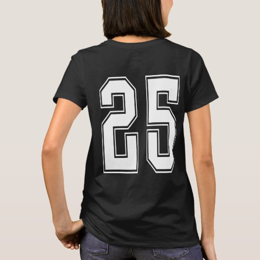 Dames Jersey Nummer Grafisch T-Shirt – Vintage Y2 (Achterkant)