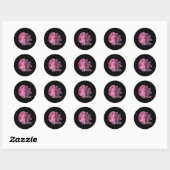 Dames Juni Dames Verjaardag Pioen Bloem Grappig Ronde Sticker (Vel)