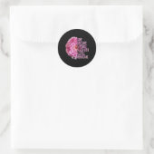 Dames Juni Dames Verjaardag Pioen Bloem Grappig Ronde Sticker (Tas)