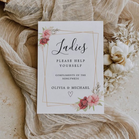 Dames Kamer Teken Sjabloon, Roos bruiloft Kaart