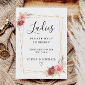 Dames Kamer Teken Sjabloon, Roos bruiloft Kaart