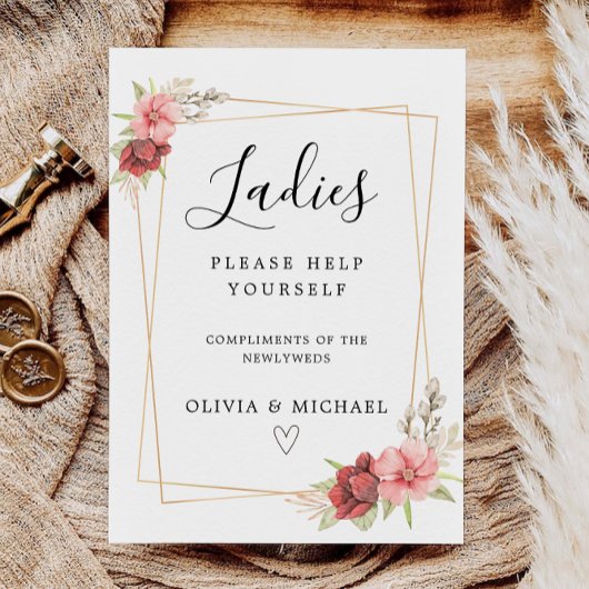 Dames Kamer Teken Sjabloon, Roos bruiloft Kaart