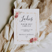 Dames Kamer Teken Sjabloon, Roos bruiloft Kaart