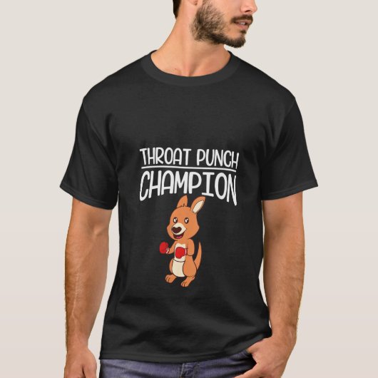 Dames Kangeroe Keelstoot Kampioensring T-shirt (Voorkant)