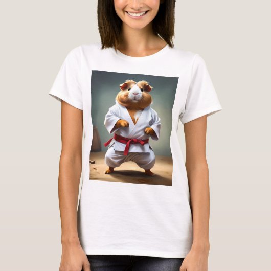 Dames Karate Cavia, Tshirt (Voorkant)