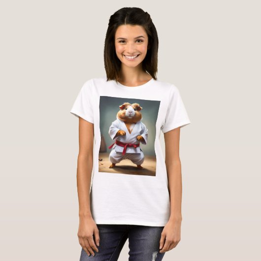 Dames Karate Cavia, Tshirt (Voorkant volledig)
