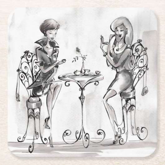 Dames Kartonnen Onderzetters (Voorkant)